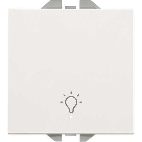 SIMON 270  Pulsante inciso luce bianca 10A 20000161-090