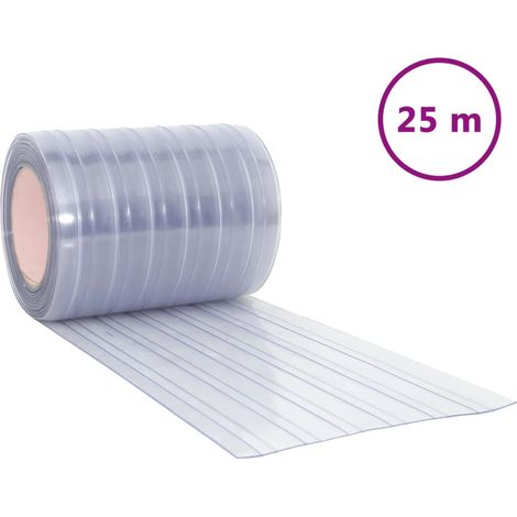 Maison Exclusive - Türvorhang Transparent 300x2,6 mm 25 m PVC