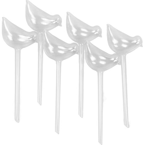 6 Pièces Abreuvoir pour Plantes, Arrosage Automatique Oiseau, Verre Imité PVC, Jardin Intérieur Extérieur