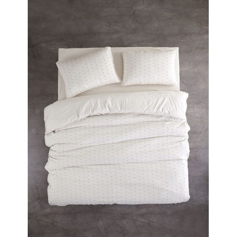 Funda nórdica, funda nórdica, ropa de cama Set Cream Negro (1/2)