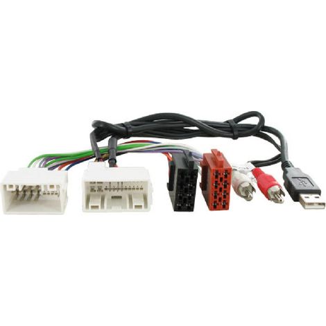 Fiche ISO 4 HP avec USB et RCA compatible avec Hyundai Kia