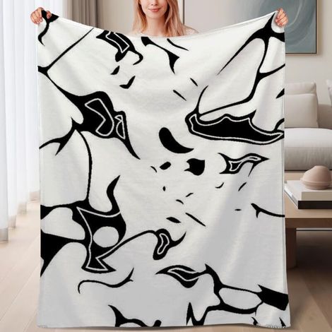 Couverture de lit en polaire, microfibre douce et confortable légères printemps-été, décoration intérieure stylée, cadeau idéal pour femmes et hommes, 6080 pouces (1/4)