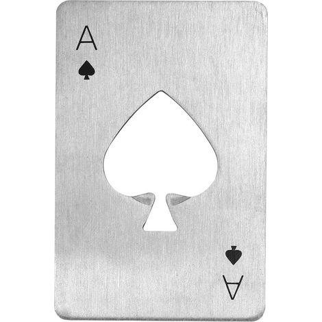 Multifunktionaler Flaschenöffner aus Edelstahl, tragbar, im Casino-Stil, silberfarben, für den Heimgebrauch (1/5)