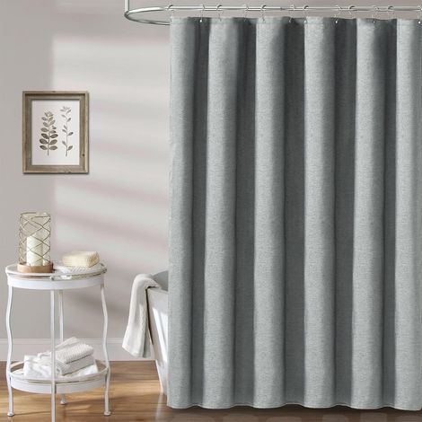 180x200cm,Rideau de douche de salle de bain, rideau de douche en lin, rideau de douche imperméable, rideau de douche de séparation. (1/5)