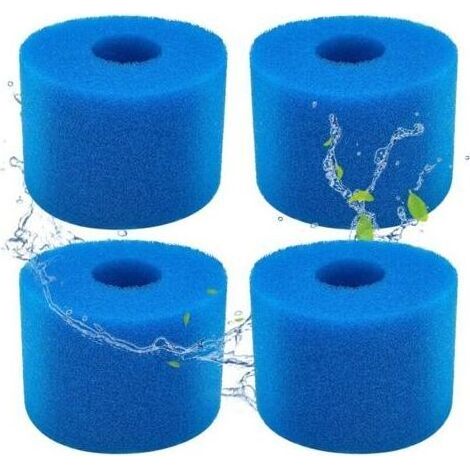 Pair Filtre de piscine en mousse Set de 4 - Filtre en mousse de spa , Piscine - Réutilisable et lavable - Éponge S1 Éponge Filtre Éponge (4pcs) (1/4)