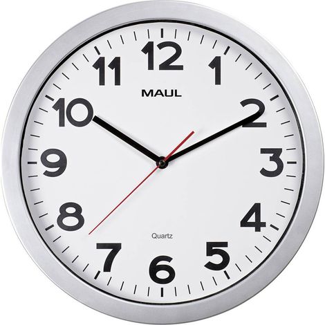Horloge murale Maul 9053695 à quartz 35 cm x 350 mm x 30 mm x 50 mm argent