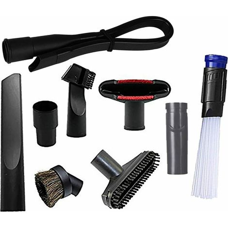 embouts d'aspirateur universels, brosses pour meubles, accessoires compatibles diamètre intérieur 32mm, lot de 9 pièces pour aspirateur. (1/5)