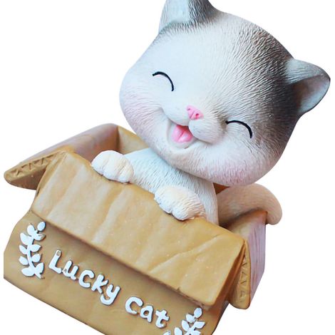 Poupée auto qui hoche la tête en résine, décoration tableau de bord voiture, petit accessoire mignon 55x45x85mm, lot de 1 (1/2)