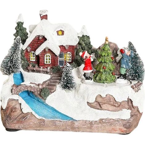 Statue musicale rotative de Noël, décoration de Noël pour la maison ou le bureau, cadeau de Noël (1/5)