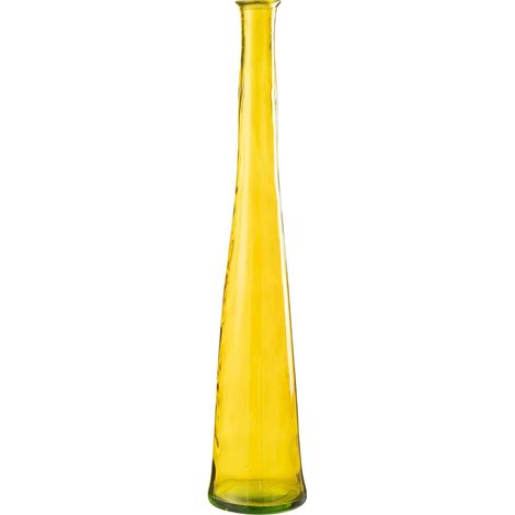 Vase en verre jaune éclat raffiné pour une touche lumineuse - Jaune lumineux verre transparent (1/3)