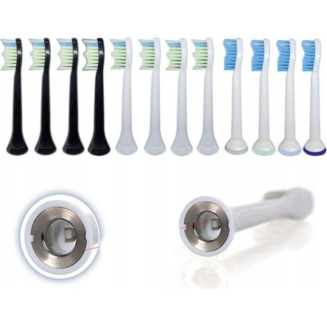 Lot de 12 embouts de rechange pour brosses à dents SONICARE DIAMOND CLEAN