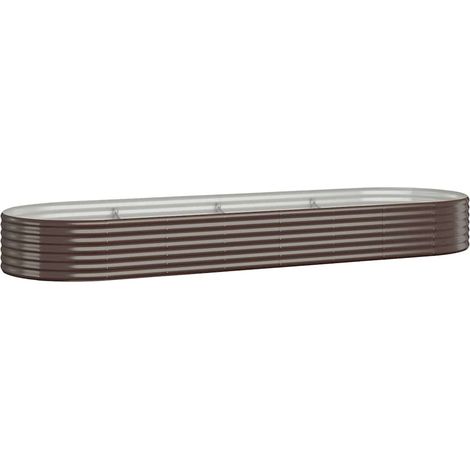Maison Exclusive - Hochbeet Verzinkter Stahl 322x100x36 cm Braun (1/5)