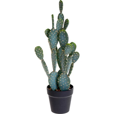 Pianta Artificiale Cactus Opunthia con Vaso H 56 cm (1/5)