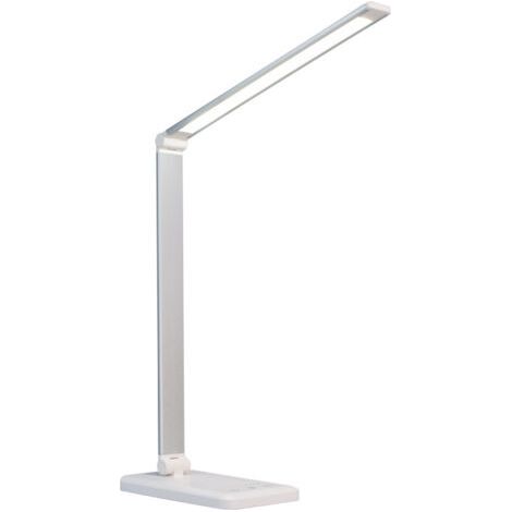 Lampe de Bureau LED, Lampes de Bureau Dimmable 5 Modes , Flexible Contrôle Tactile Protection des Yeux,Lampe de chevet Avec Port USB et Fonction Minuterie