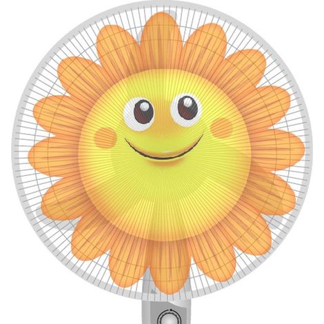 Housse de protection pour ventilateur à motif dessin animé, lavable, protection des doigts, pour enfants, protection d'été pour ventilateur (1/5)