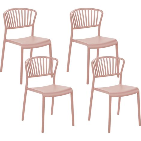 Gartenstuhl 4er Set GELA Pastellrosa (1/5)