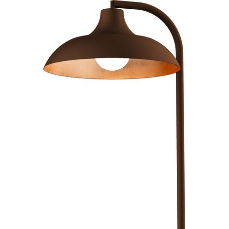 LUMICOM  PARIGINA Piantana, 1X E27, max 42W, metallo, marrone corten/foglia rame, D.30cm x H.165cm (1/3)