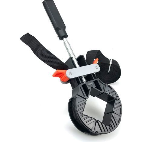Presse à Cadre 4 Coins, 4m de Cadre Réglable,Angle de sangle multifonctionnel,Outils de menuiserie pour tiroirs à cadres photo (Noir) (1/5)