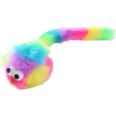 Jouet interactif pour chat d'intérieur en forme de souris, griffoir en tissu, couleurs arc-en-ciel (1/4)