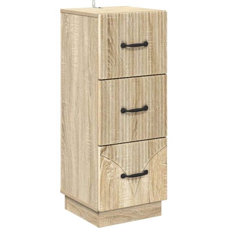 vidaXL Mobile con Cassetti Rovere Sonoma 33 x 34,5 x 87 cm
