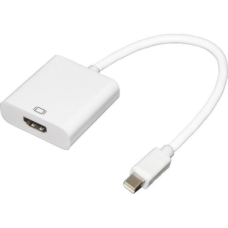 ADATTATORE MINI DISPLAYPORT-HDMI M/F CON CAVO 0,15CM BIANCO (1/3)