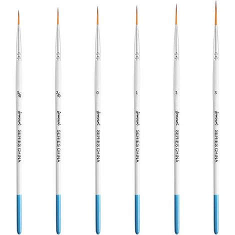 Brush Set, 6 Pinceaux pour Peindre des Fines Lignes Longues, des brins d'herbe, des Cheveux et Plus Encore. Pinceaux pour Peinture Acrylique, Aquarelle, Huile et Gouache