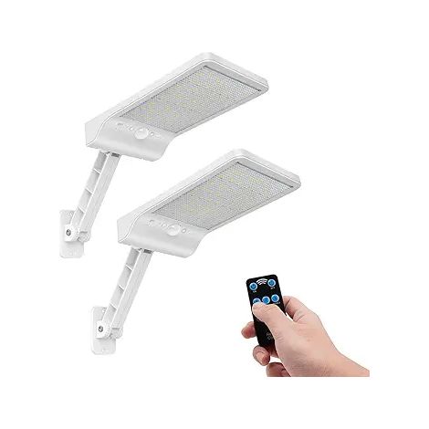 Applique murale blanche à induction solaire 56 LED (lot de deux) (1/3)
