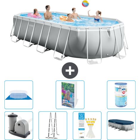 Prism Frame Pool Oval - 610x305x122 cm - 8-teilig S594