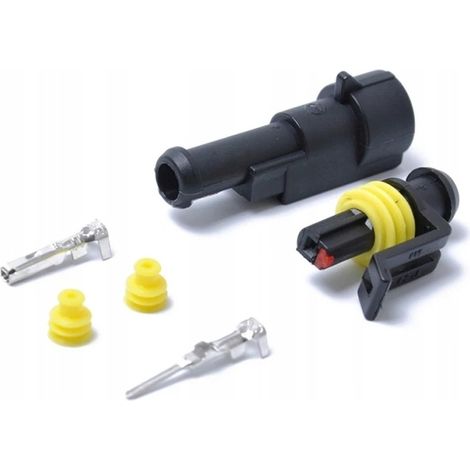 Conector herm茅tico tipo cubo, conector Superseal de 1 pin, resistente al agua.