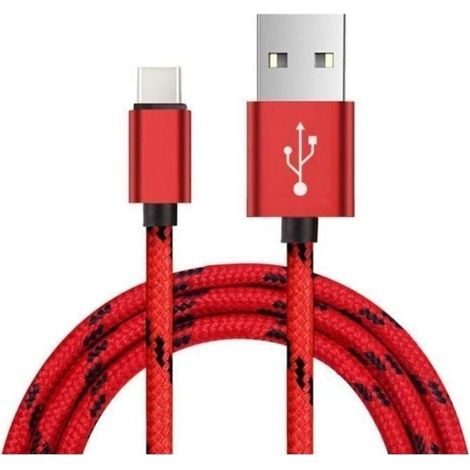 2m Type de Câble C USB-C Data Sync Chargeur pour Huawei P9 NEXUS 5X 6P Oneplus 3 ZUK Z2 Câble USB Type C Cable- Rouge