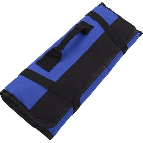 Tool Bag, Waterproof Tool Roll, Easy to Carry, Large Capacity, Wear-Resistant, Multi-Pocket, Cloth for Maintenance (Blue) (1/5)