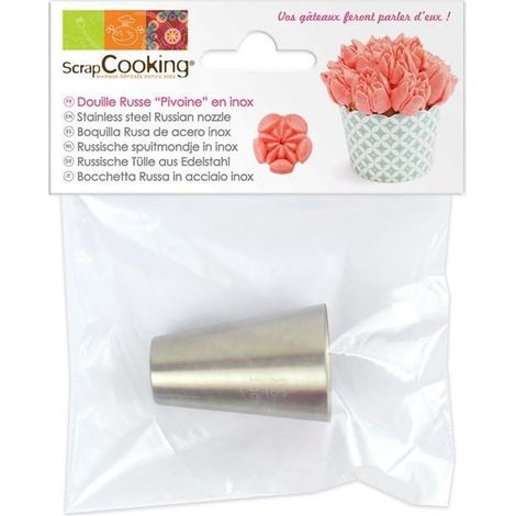 Douille pâtissière russe Pivoine en inox (1/2)