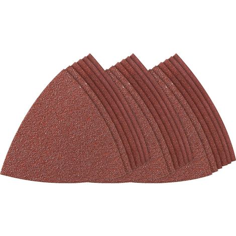 Dremel MM80W - Confezione da 18 tamponi abrasivi oscillanti, include 60, 120, 240 triangoli abrasivi, da utilizzare su legno tenero, legno duro e plastica (1/2)