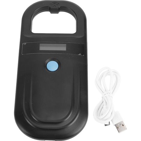Lecteur d'identification d'animaux Portable, Rechargeable, 134.2KHz, Scanner de micropuce pour animaux de compagnie, prise en charge de la transmission USB C et BT, noir (1/5)