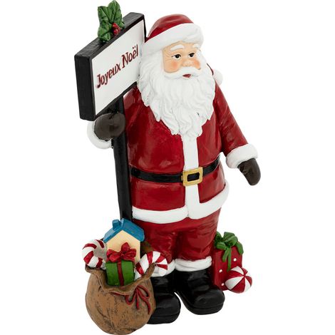 Père Noël habit Rouge et Blanc en résine H 26.8 cm - Feeric Christmas