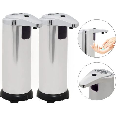 Automatischer Sensor-Edelstahl-Seifenspender, 280ml berührungsloser Seifenspender (1/5)