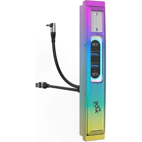 Station d'accueil USB Hub multiports pour console centrale avec port USB-C à capteur intelligent, adaptateur voiture, accessoire renforcé, ligne unique (1/5)