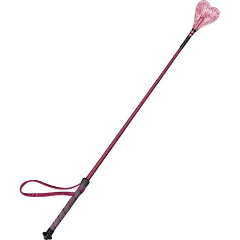 Frustino da dressage con punta a cuore e maniglia gommata antiscivolo Amelie: 65 cm, rosso lampone 8900
