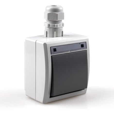 Multiprise encastrée Schuko Blanc - Gris (1/5)