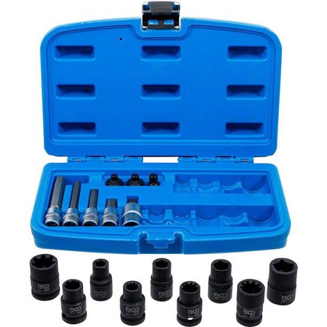Jeu de Douilles à Embouts et pour Étrier de Frein 17 pcs - Polyvalent et Pratique pour Réparations Mécaniques - D-Work (1/5)