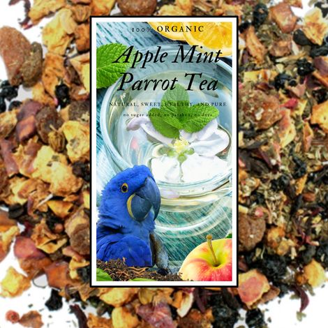 Tè per pappagalli alla mela e menta Infuso biologico Tè per pappagalli Mela e menta 100 g (1/5)