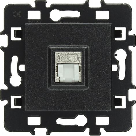 Prise RJ45 Cat 6 FTP Grade 1 Anthracite (61971C) (1/2)