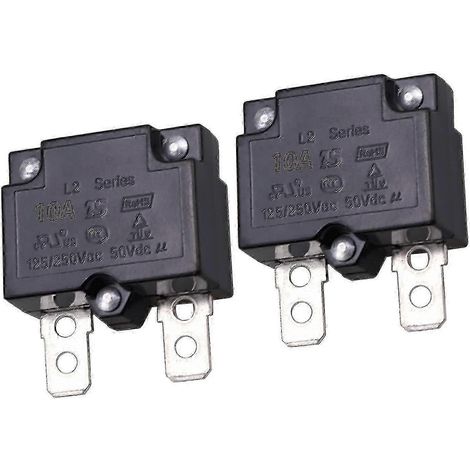 Fusible thermique électrique 10 A à réarmement automatique pour circuits 50 V CC (1/4)