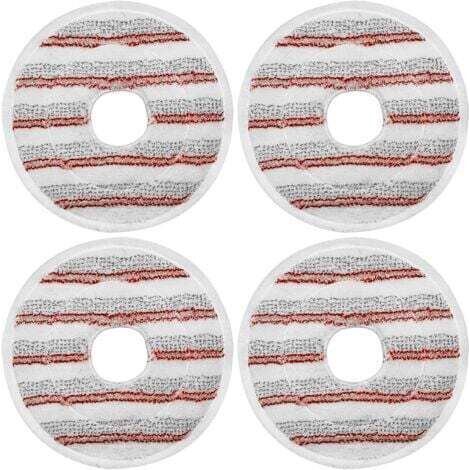 red cleaning pads compatible with Vileda Spin and Clean Mop refills, washable and reusable microfiber cleaning pads (1/5)