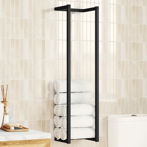 Teenpull – Handtuchständer Schwarz 25x20x95 cm Eisen (1/5)