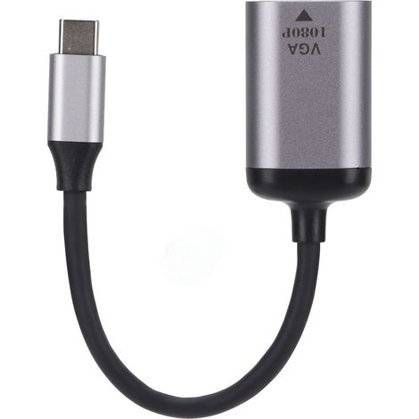 Adaptateur USB-C vers VGA Mâle à Femelle pour PC Windows, Compatible Ordinateur Portable (1/5)