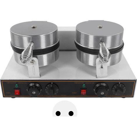 Doppelwaffeleisen, 2400 W, antihaftbeschichtet, schnelles Aufheizen, Profiqualität, mit isoliertem Griff, EU-Stecker, 220 V