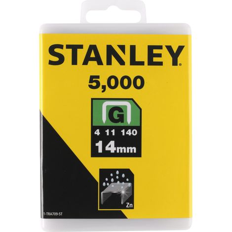 STANLEY - Caja de 5000 grapas tipo G - 1-TRA709-5T - Grapas 14mm 9/16" tipo G