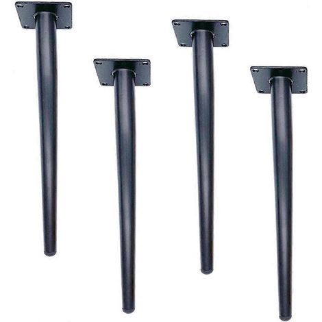 Ensemble de 4 pieds de meubles avec supports en métal, pieds de table fuselés en fer forgé, pieds de canapé, pieds de table basse, pieds d'armoire, pieds de meubles de remplacement 30 cm, 11,8 pouces. (1/5)
