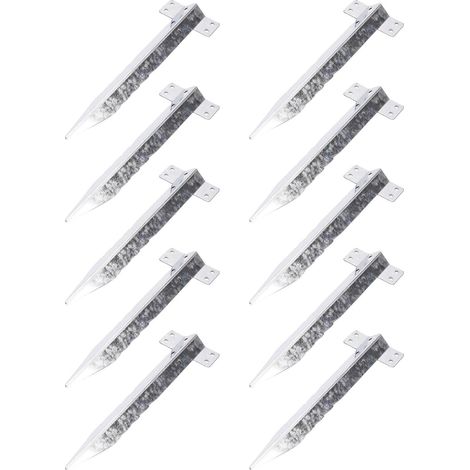 Lot de 10 supports de traverses de chemin de fer en acier VINGVO (1/5)